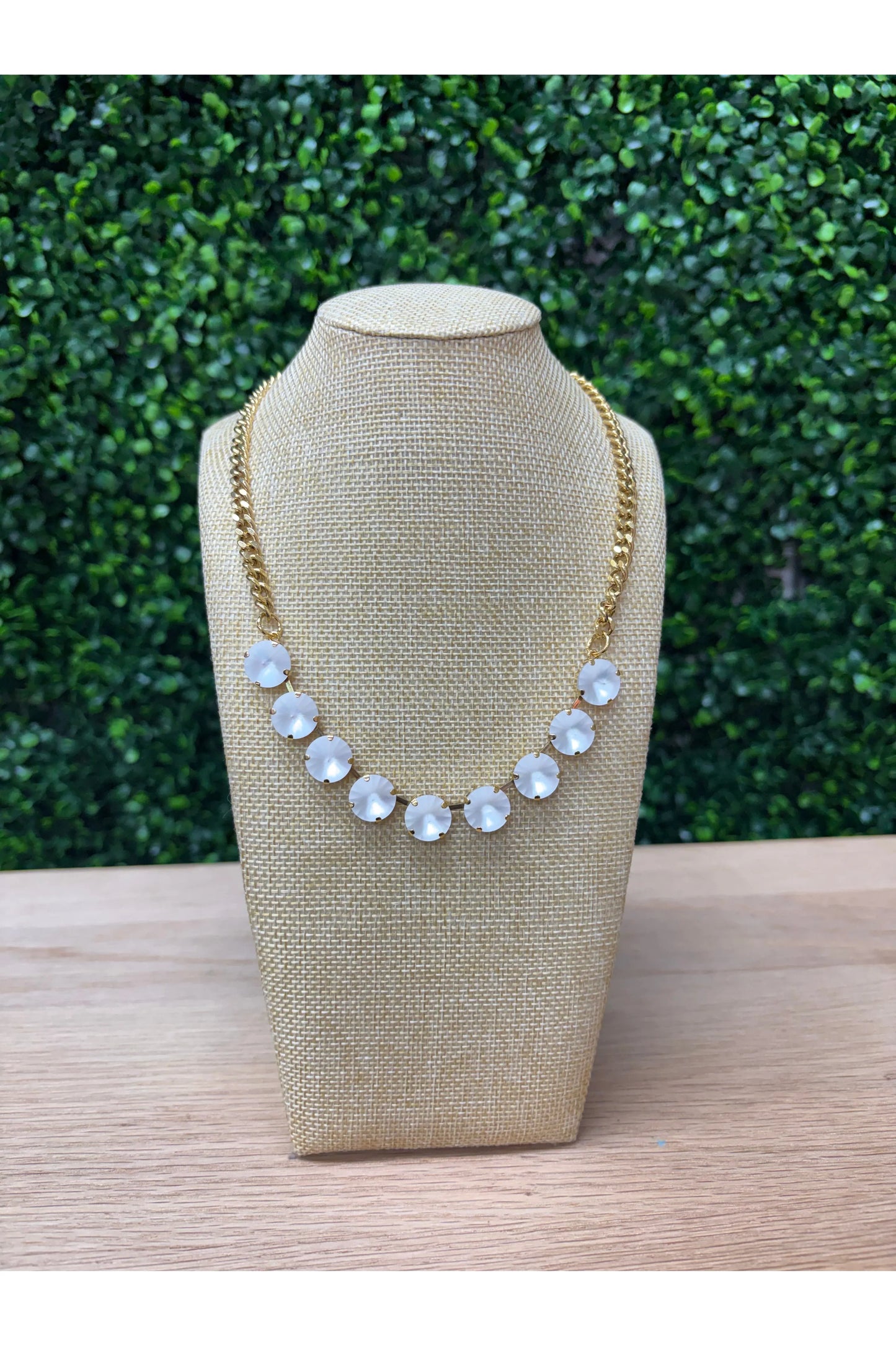 Mini Sofia Necklace In White Matte