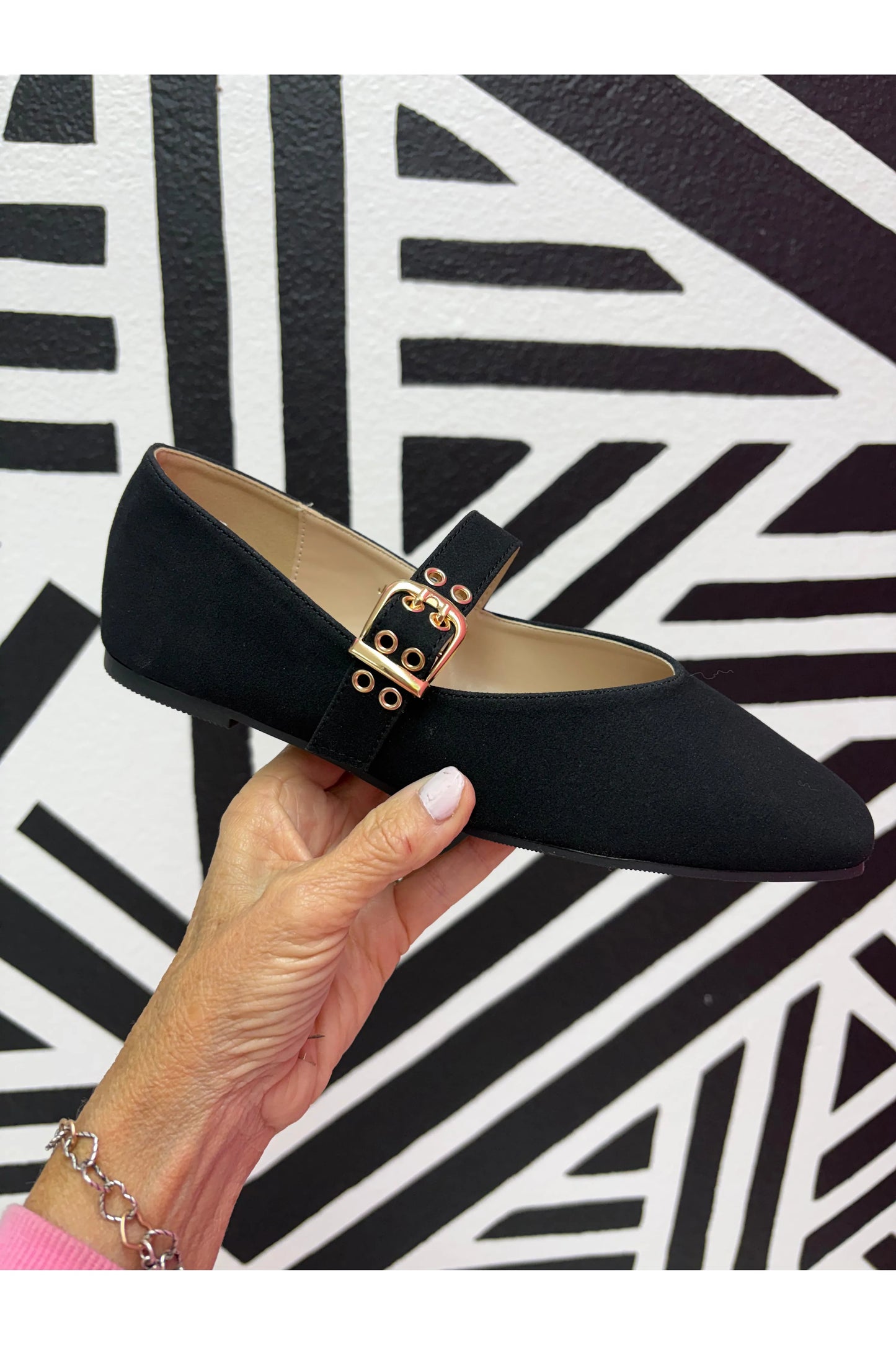 Joan Black Mary Jane Flat