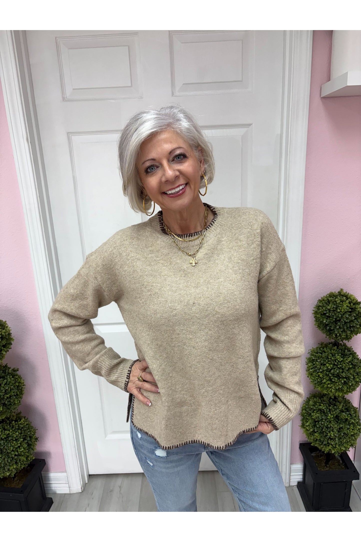 Blanket Stitch Sweater