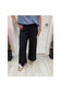 Modal Poly Cropped Wide Pant in Black