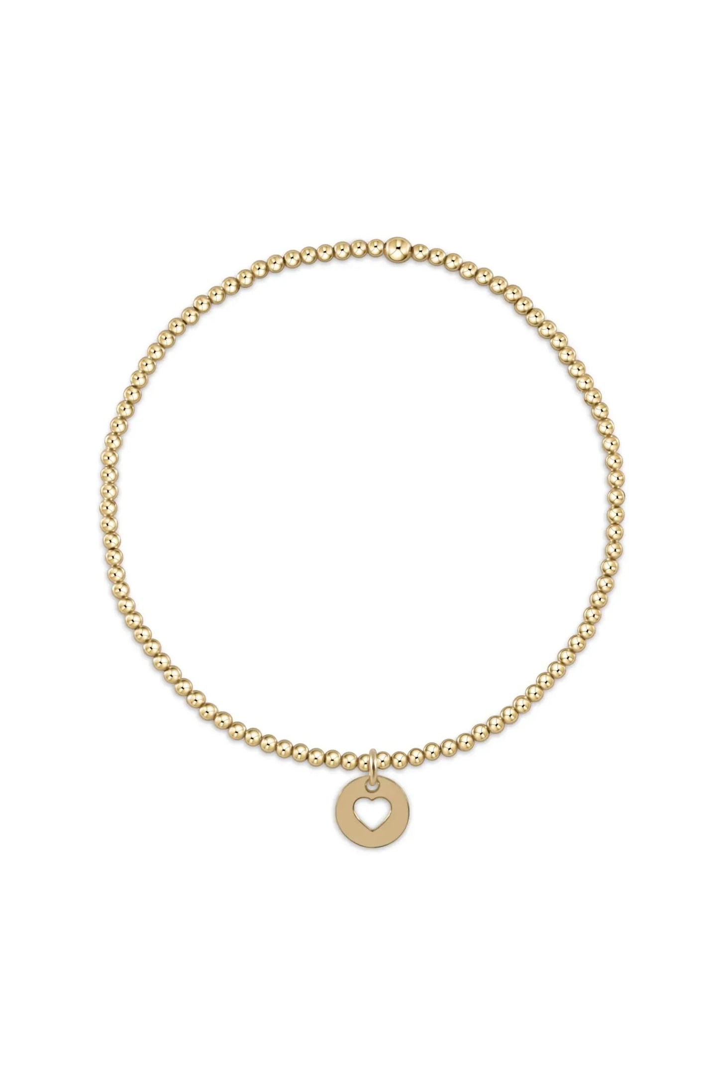 EN Classic Gold 2mm Bead Bracelet Love Small Gold Disc✔️