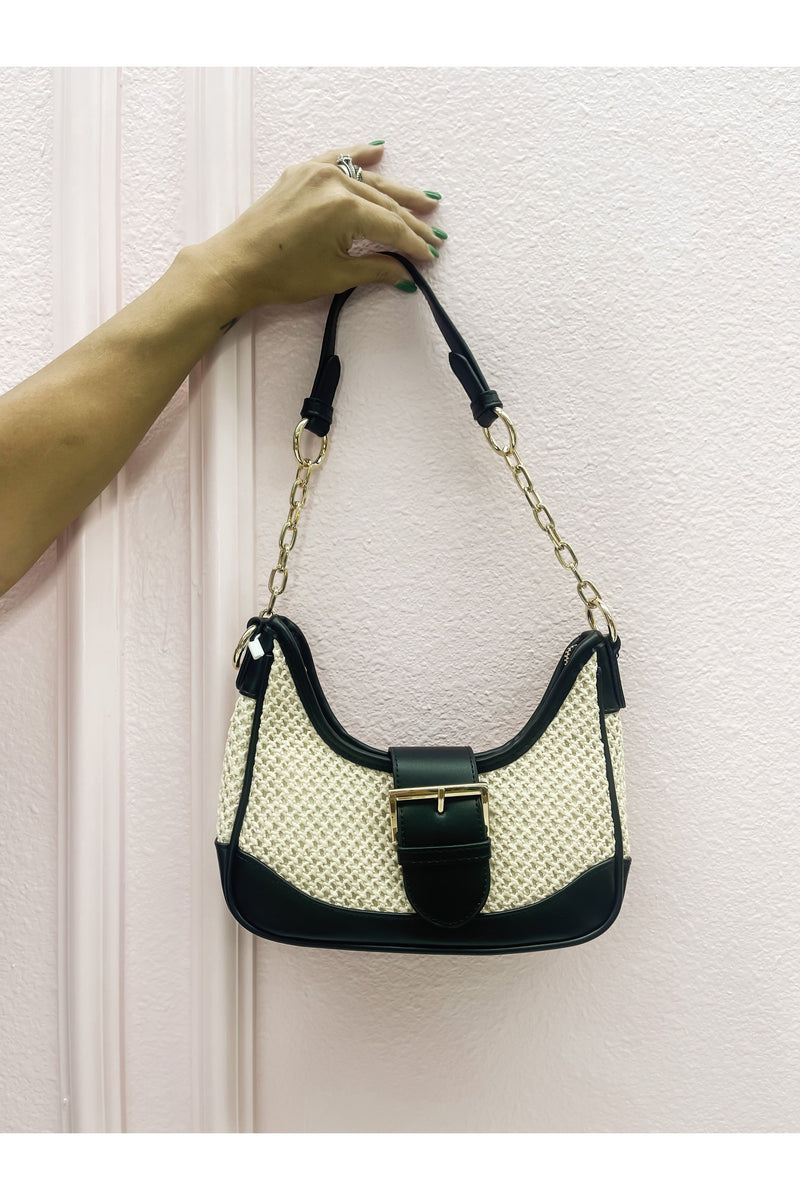 Two Tone Buckle Bag