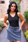 Refined Denim Stretch Skort