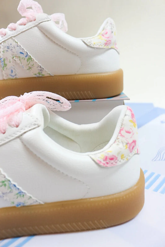 Axel White Floral Sneaker