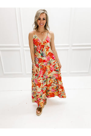 Tropical Festivity Lace Maxi