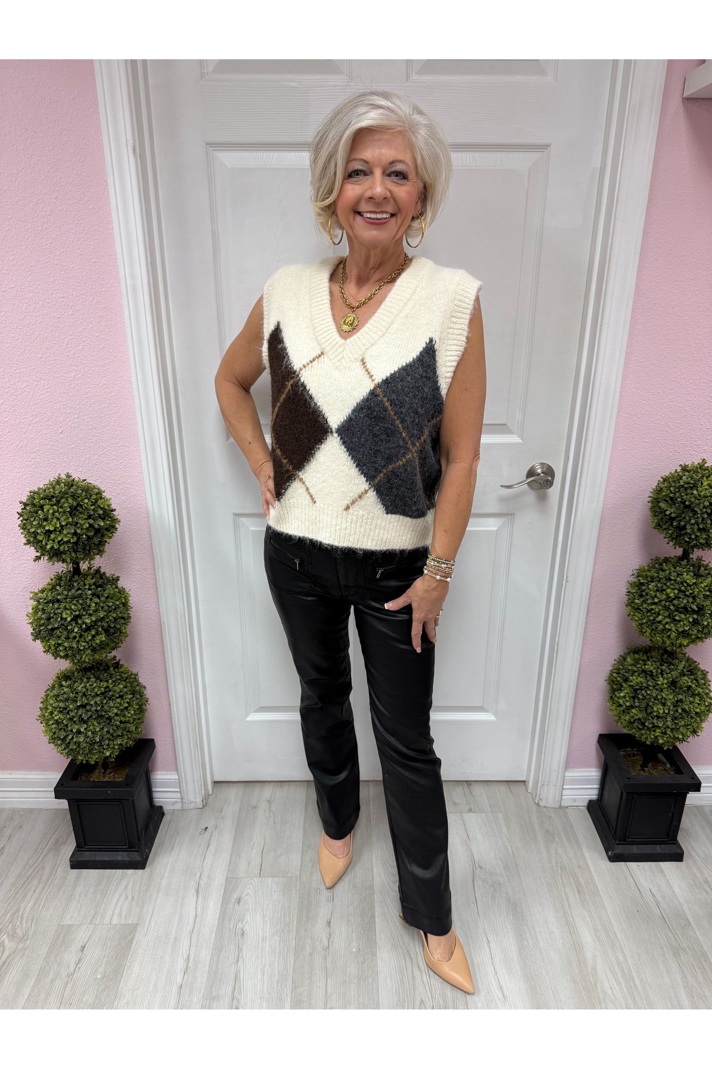 Argyle Vneck Sweater Vest