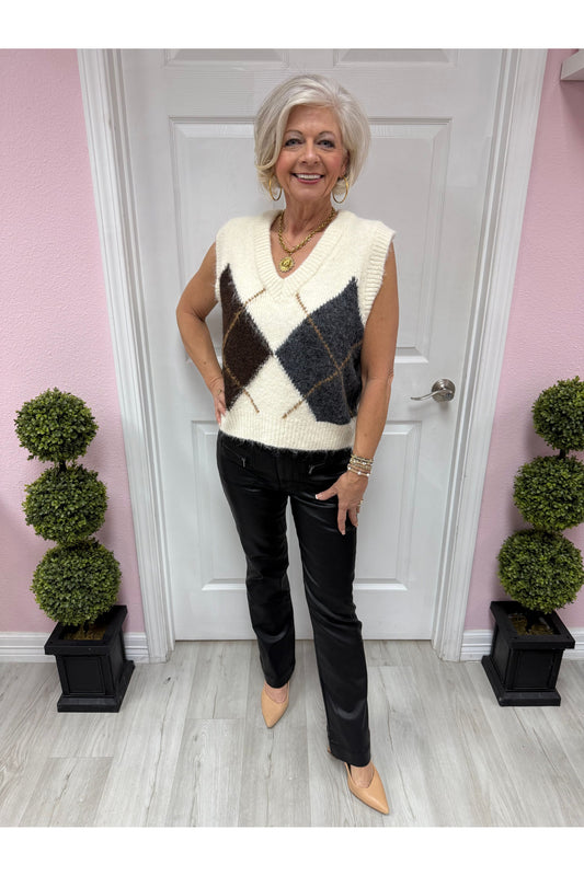 Argyle Vneck Sweater Vest