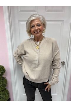 Henley Button Up Sweater