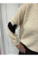 Long Sleeve Heart Patch Knit Sweater