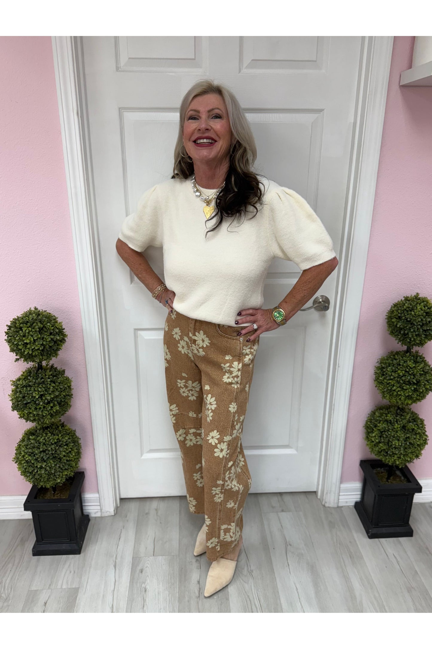 Floral Print Wide Leg Pant