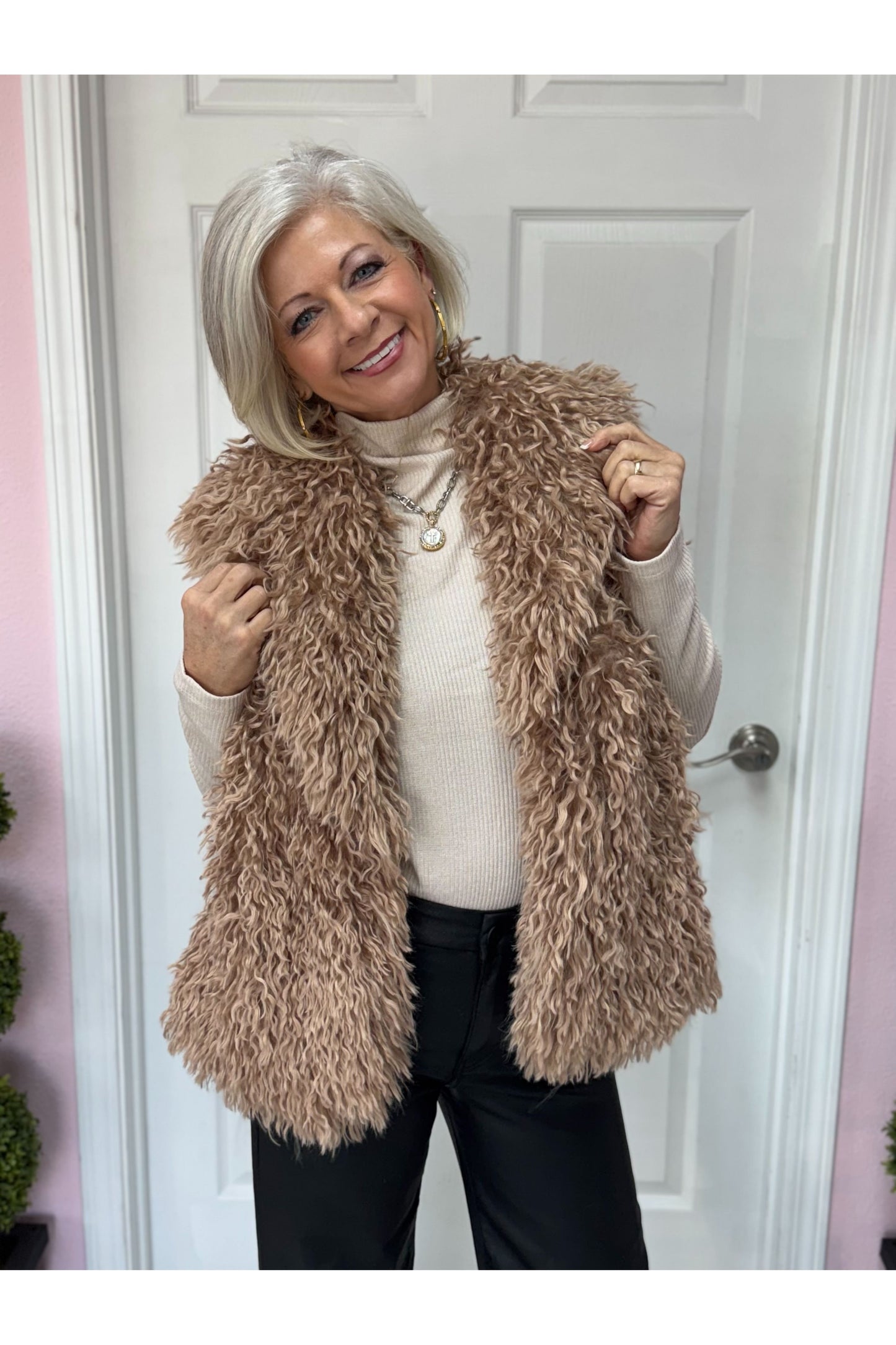 Shaggy Faux Fur Vest
