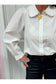 Lovely Button-Down Ruffle Accent Blouse