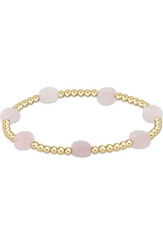 Signature Cross Admire Gold Pattern 3mm Bead Pink Opal
