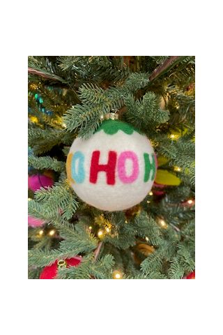 HO HO HO Felt Crafted Ornament