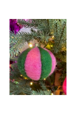 Pink and Green Felt Crafted Ornament