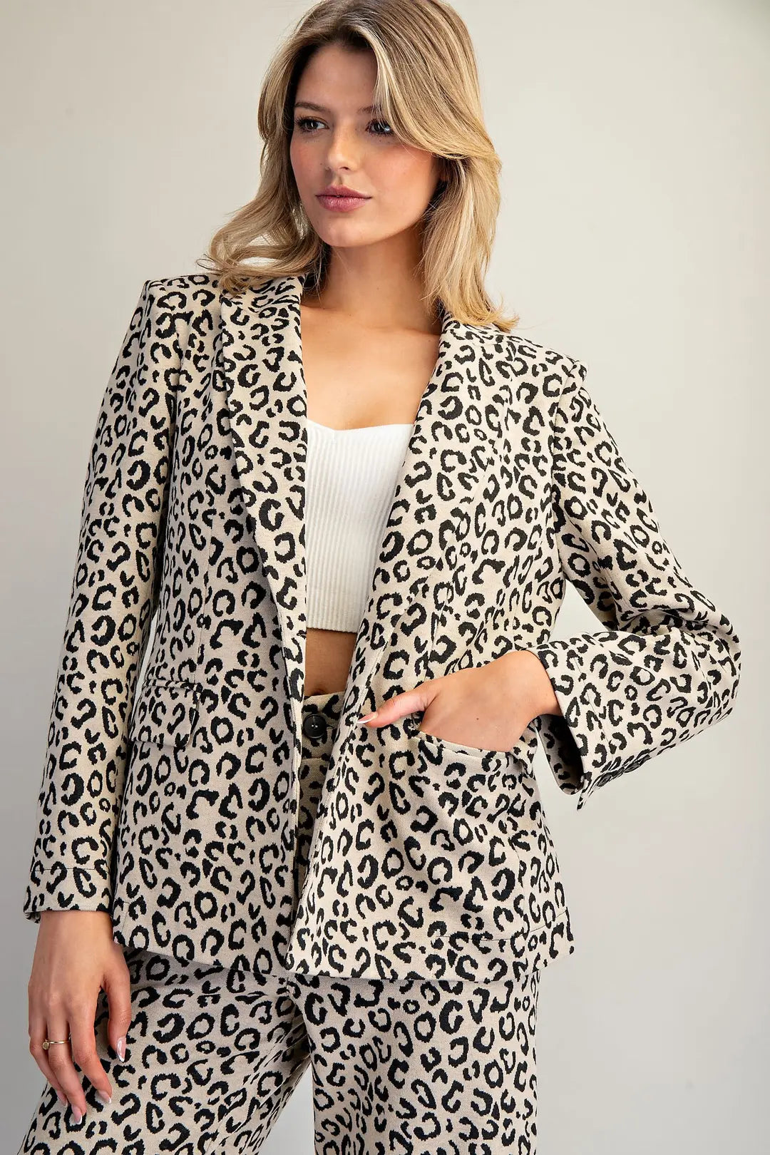 Blair Leopard Print Blazer