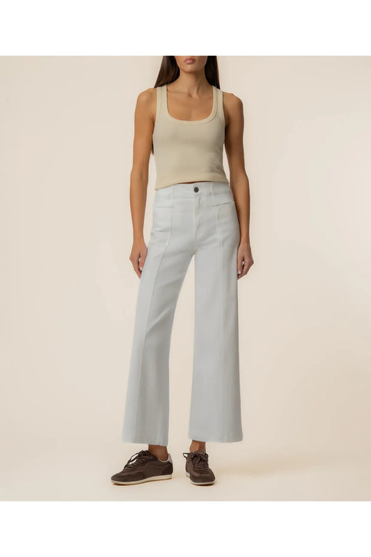 Meg High Rise Wide Leg Pants With Welt Pockets