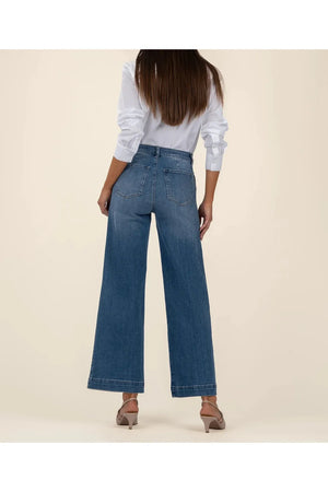 Meg High Rise Wide Leg Pants w/Pork Chop Pockets