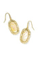 Dani Gold Figaro Frame Drop Earrings