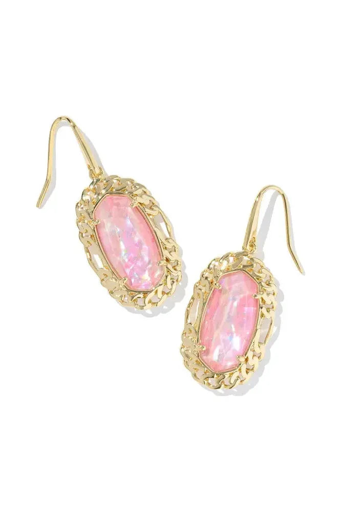 Dani Gold Figaro Frame Drop Earrings