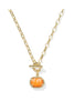 KS Pumpkin Gold Link and Chain Necklace