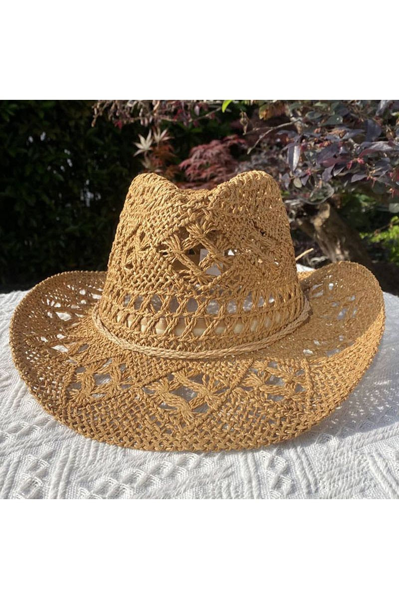 Lafite Grass Edge Straw Fedora HATS