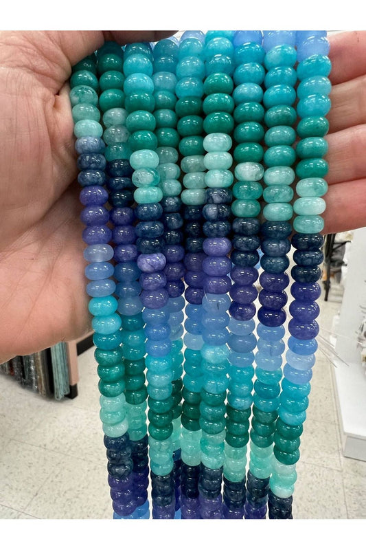 Lilly Gemstone Bead Necklace Multi-Color 8mm Turks & Caicos
