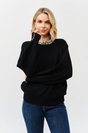 Pearl Trimmed Sweater