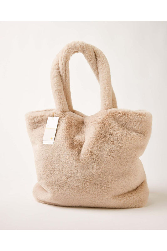 Cozy Cabin Faux Fur Tote