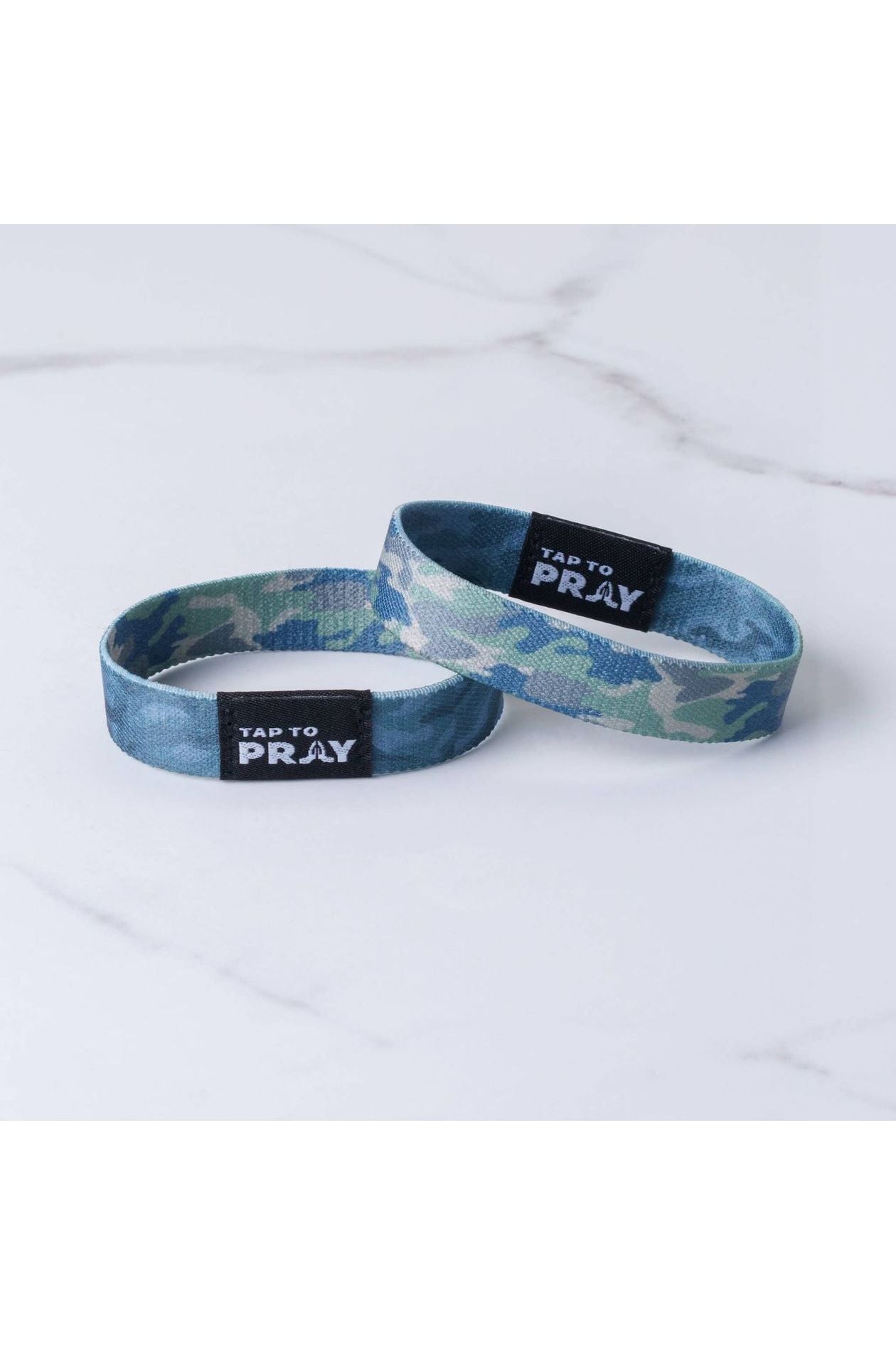 Green & Charcoal Camo Tap & Pray Bracelet