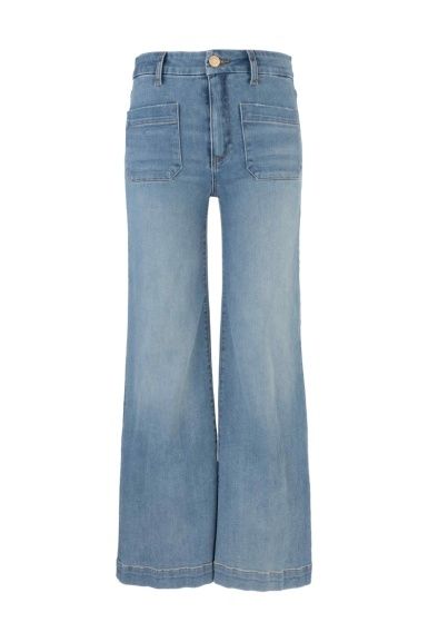Meg High Rise Wide Leg Patch Pocket Jeans