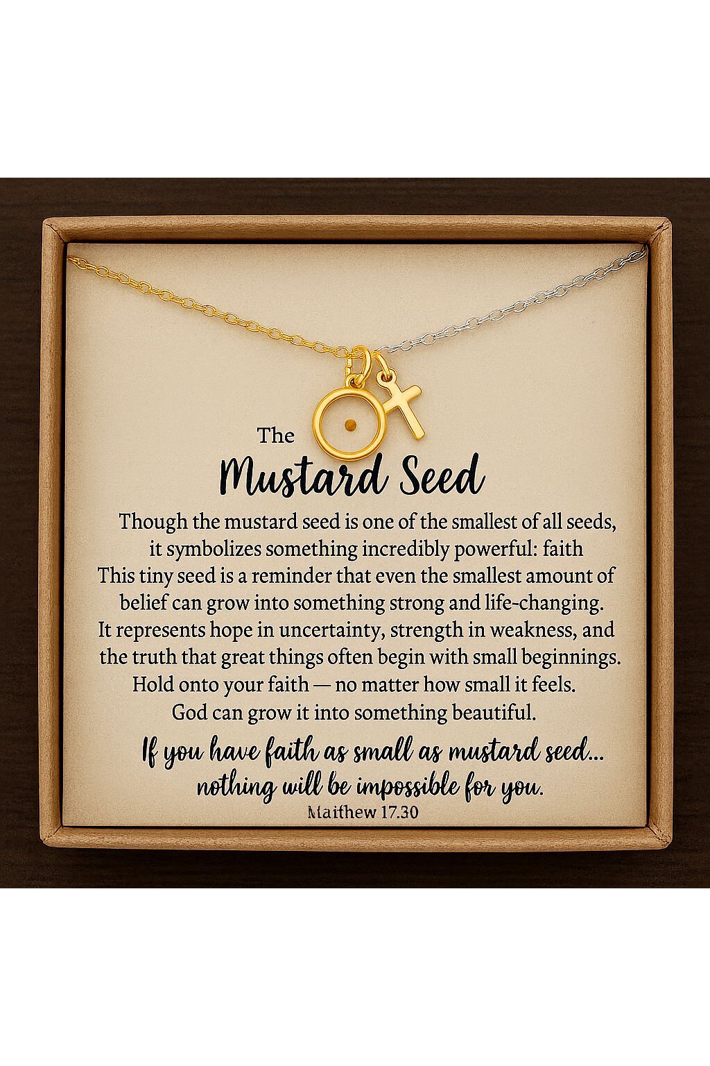 Little Happies Mustard Seed Faith Necklace
