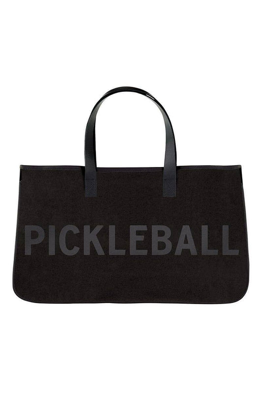 Black Canvas Tote - Pickleball