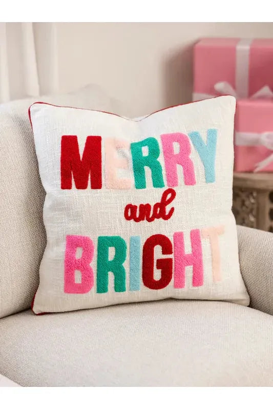 Merry and Bright Square Pillow