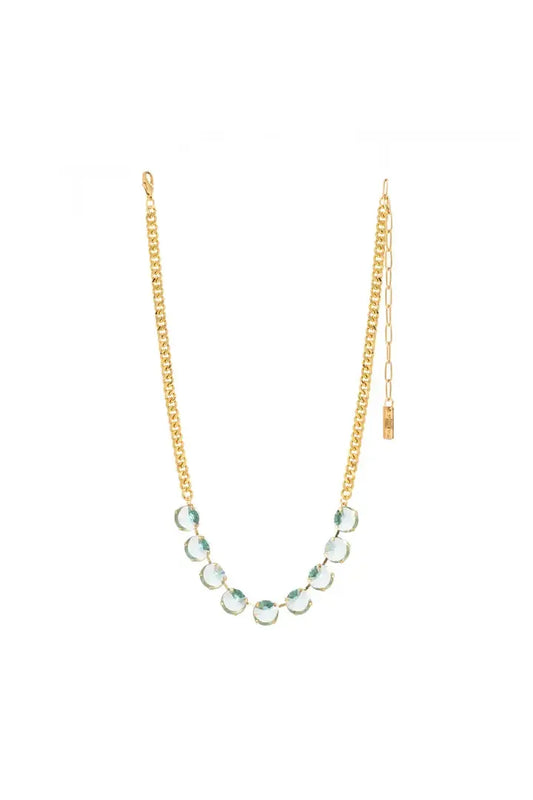 Mini Sofia Necklace in Fairy Dust Unfoiled Aqua Bohemica