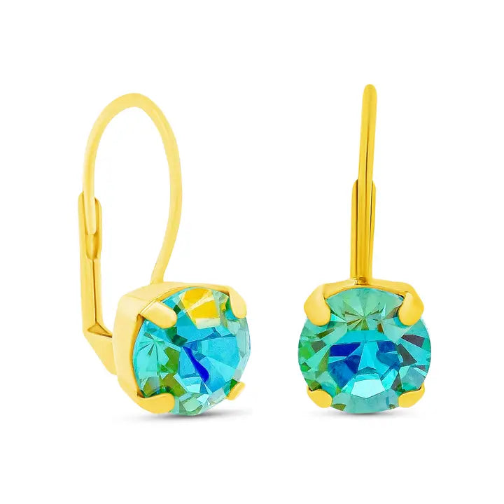 TOVA Oakland Hook Earrings in Light Turquoise Brandy