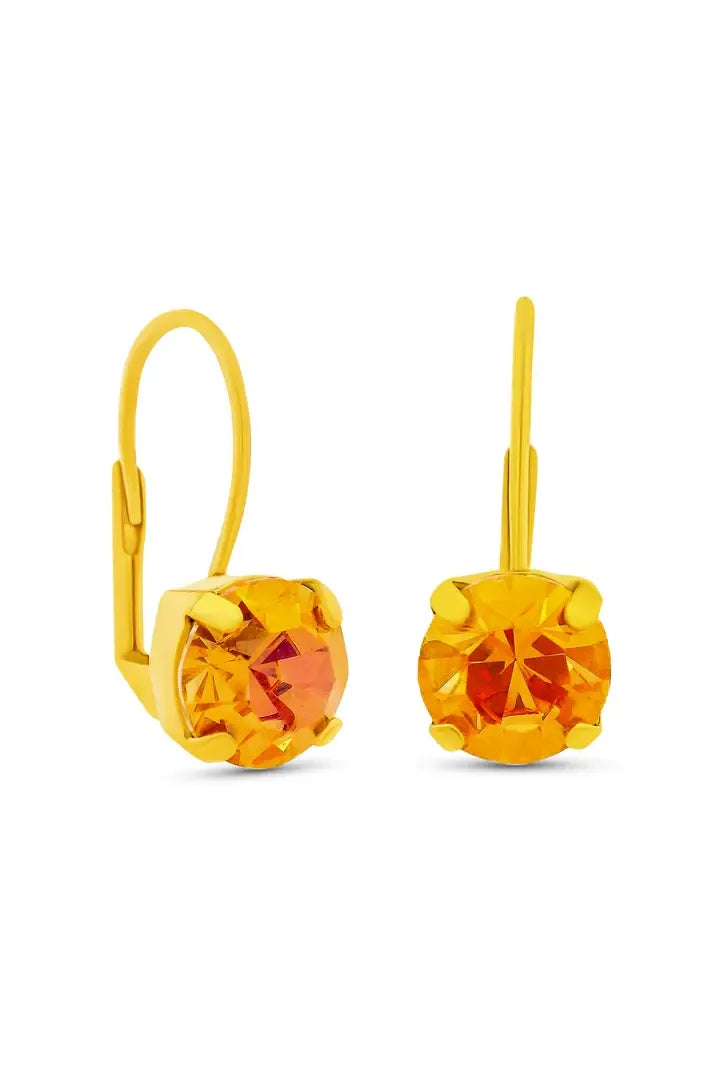 TOVA Oakland Hook Earrings in Peach Champagne