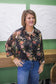 Floral Button Down Oversized Sheer Blouse