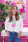 Pink Girl Holding Tree Lightweight Sweatshirt