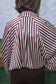 Stripe Wide Puff Sleeve Buttondown Shirt