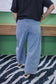 Mineral Washed Pin Striped Barrel Jeans