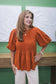 Penny Puff Sleeve Pleated Front Blouse