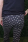 Black Denim Polkadot Flare Jeans