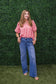 Lynn Gingham Puff Sleeve Collared Blouse