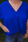 Rally Royal Blue Vneck Blouse