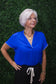 Lauren Whipstitch Drop Shoulder Blouse