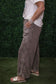 Mineral Washed Terry Knit Pants- Dark Chocolate