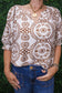 Lana Brown Patterned Blouse