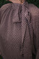 Dot Print Tie Neck Long Sleeve Blouse