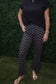 Black Denim Polkadot Flare Jeans